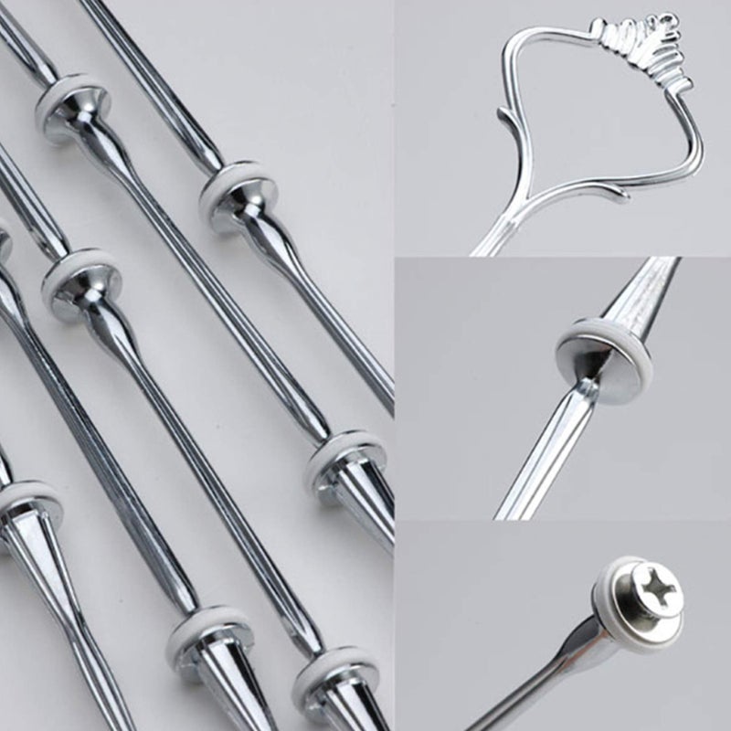 Happy Will 3 Tier Cake Stand Hardware Kits Heavy Duty for Tiered Fruit Cake Plate Stand Stable Handle Fitting Hardware Rod Cupcake Holder Support Silver Crown 5 Setsï¼ˆPlate not Includedï¼‰ - Image 2